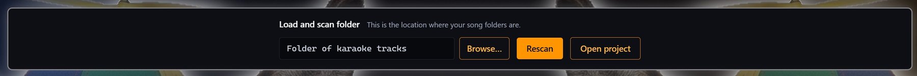 Say When song list after scanning a folder of karaoke tracks